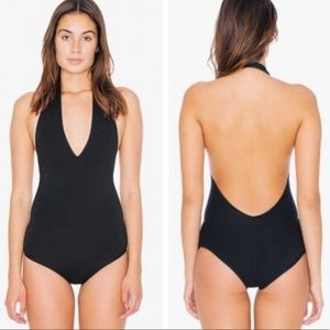 Cotton Spandex Halter Bodysuit
